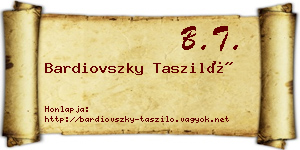 Bardiovszky Tasziló névjegykártya
